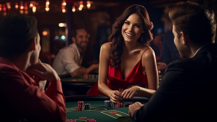 Proses permainan Caribbean Stud Poker di sawer 4d menampilkan ante, kartu dibagikan, dan opsi fold atau call
